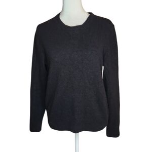Quince 100% Mongolian Cashmere Black Crew Neck Sweater Size M